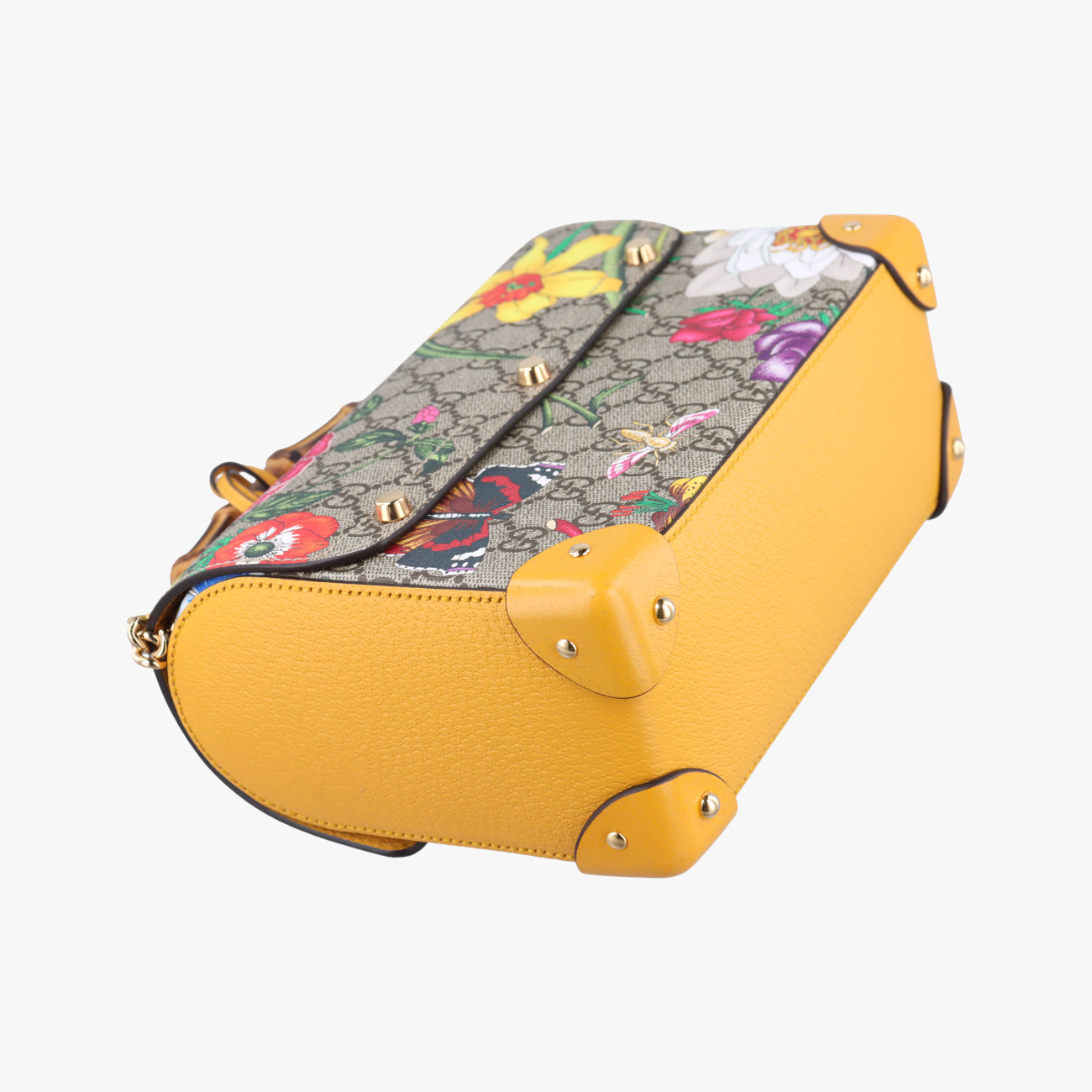 GG flora Padlock BambooMulticolourPVC coated canvas603221E032441058GGアップル パドロック バンブーマルチカラーPVCコーティングキャンバス603221E032441058