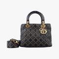 Lady DiorBlacklambskin16-BO-0127レディディオールブラックラムスキン16-BO-0127