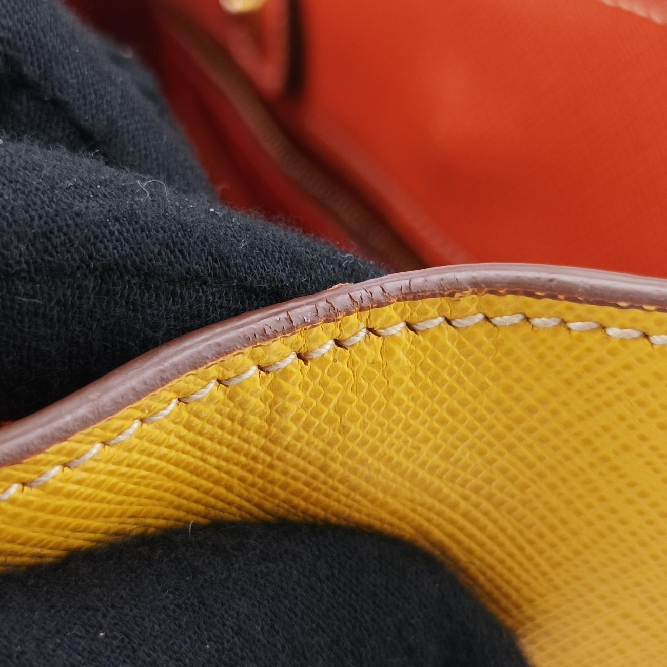 Two Tone Open ToteOrange×YellowSaffiano LeatherBN24387/A 165ツートン オープン トートオレンジ×イエローサフィアーノレザーBN24387/A 165