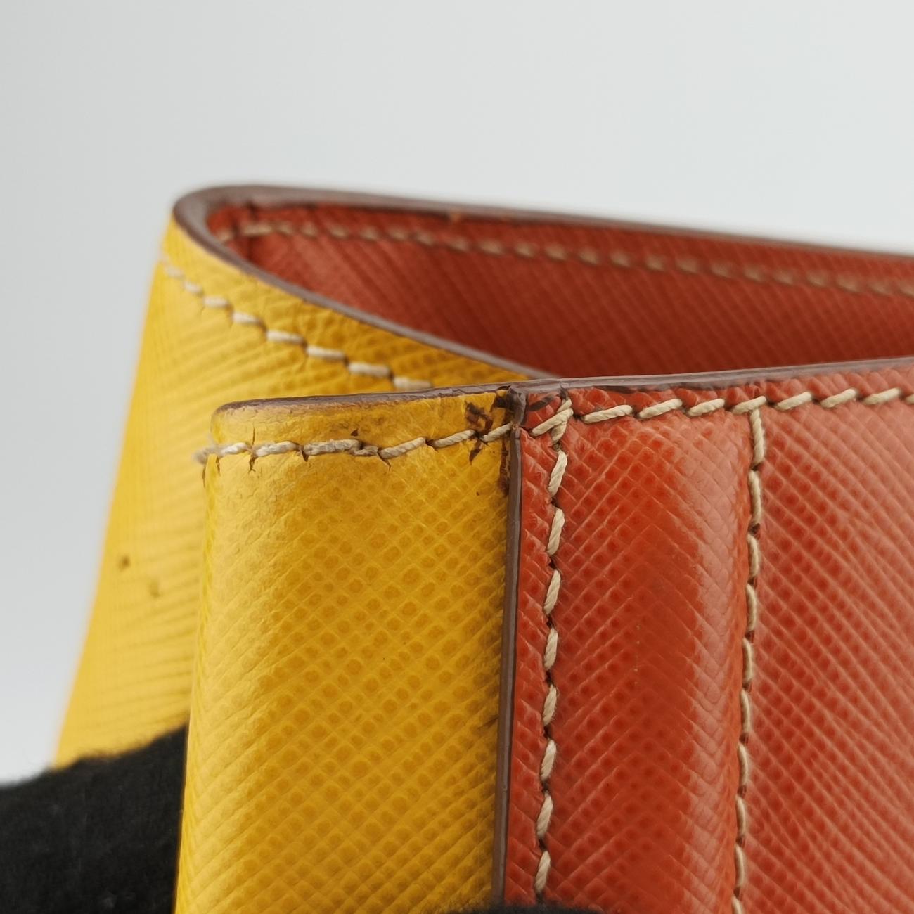 Two Tone Open ToteOrange×YellowSaffiano LeatherBN24387/A 165ツートン オープン トートオレンジ×イエローサフィアーノレザーBN24387/A 165
