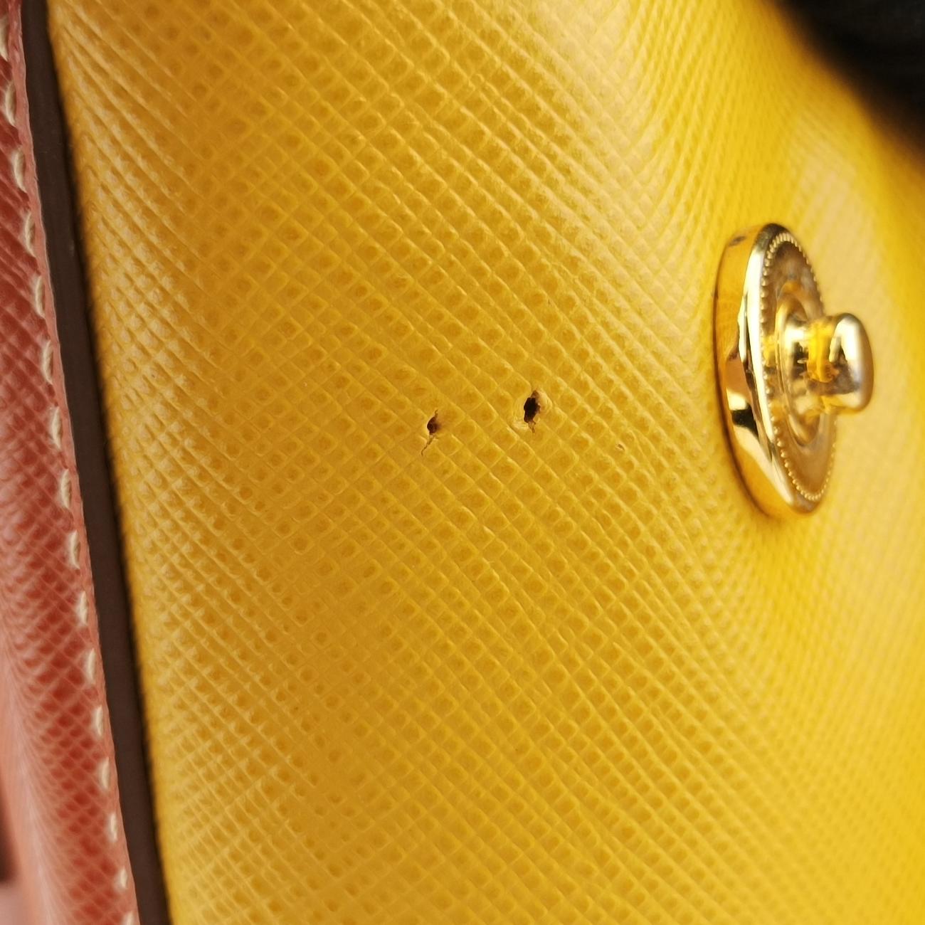 Two Tone Open ToteOrange×YellowSaffiano LeatherBN24387/A 165ツートン オープン トートオレンジ×イエローサフィアーノレザーBN24387/A 165