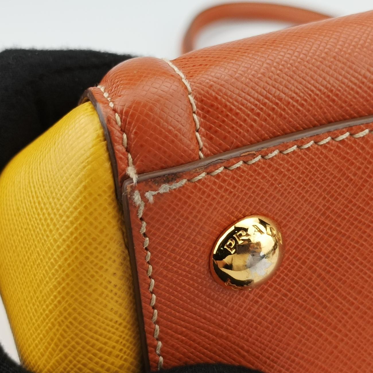 Two Tone Open ToteOrange×YellowSaffiano LeatherBN24387/A 165ツートン オープン トートオレンジ×イエローサフィアーノレザーBN24387/A 165