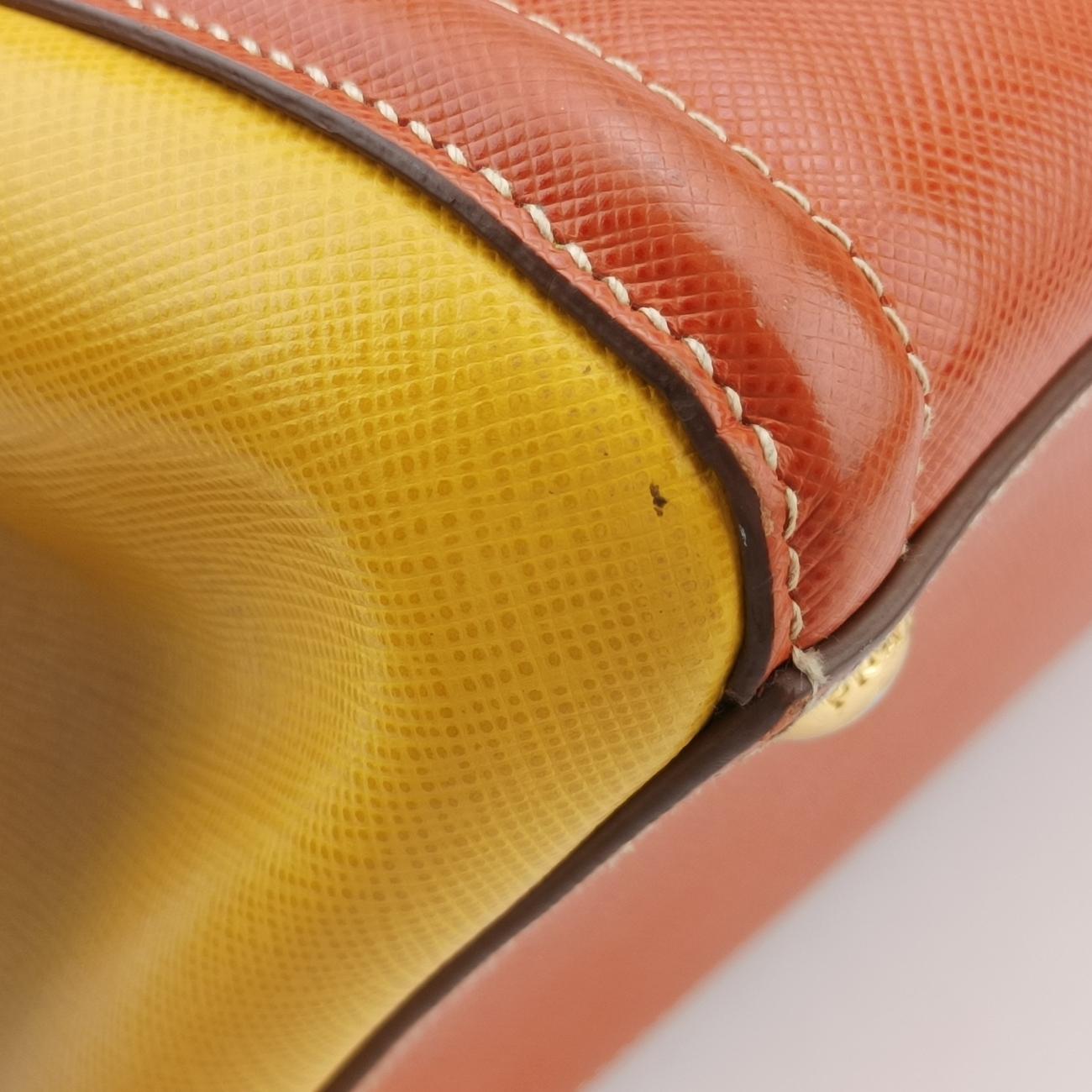 Two Tone Open ToteOrange×YellowSaffiano LeatherBN24387/A 165ツートン オープン トートオレンジ×イエローサフィアーノレザーBN24387/A 165