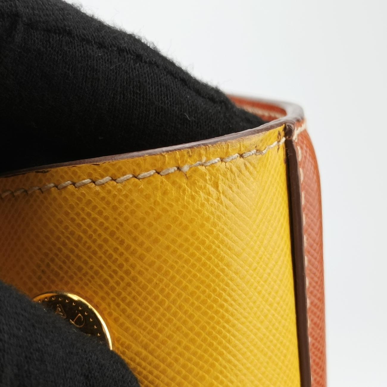 Two Tone Open ToteOrange×YellowSaffiano LeatherBN24387/A 165ツートン オープン トートオレンジ×イエローサフィアーノレザーBN24387/A 165