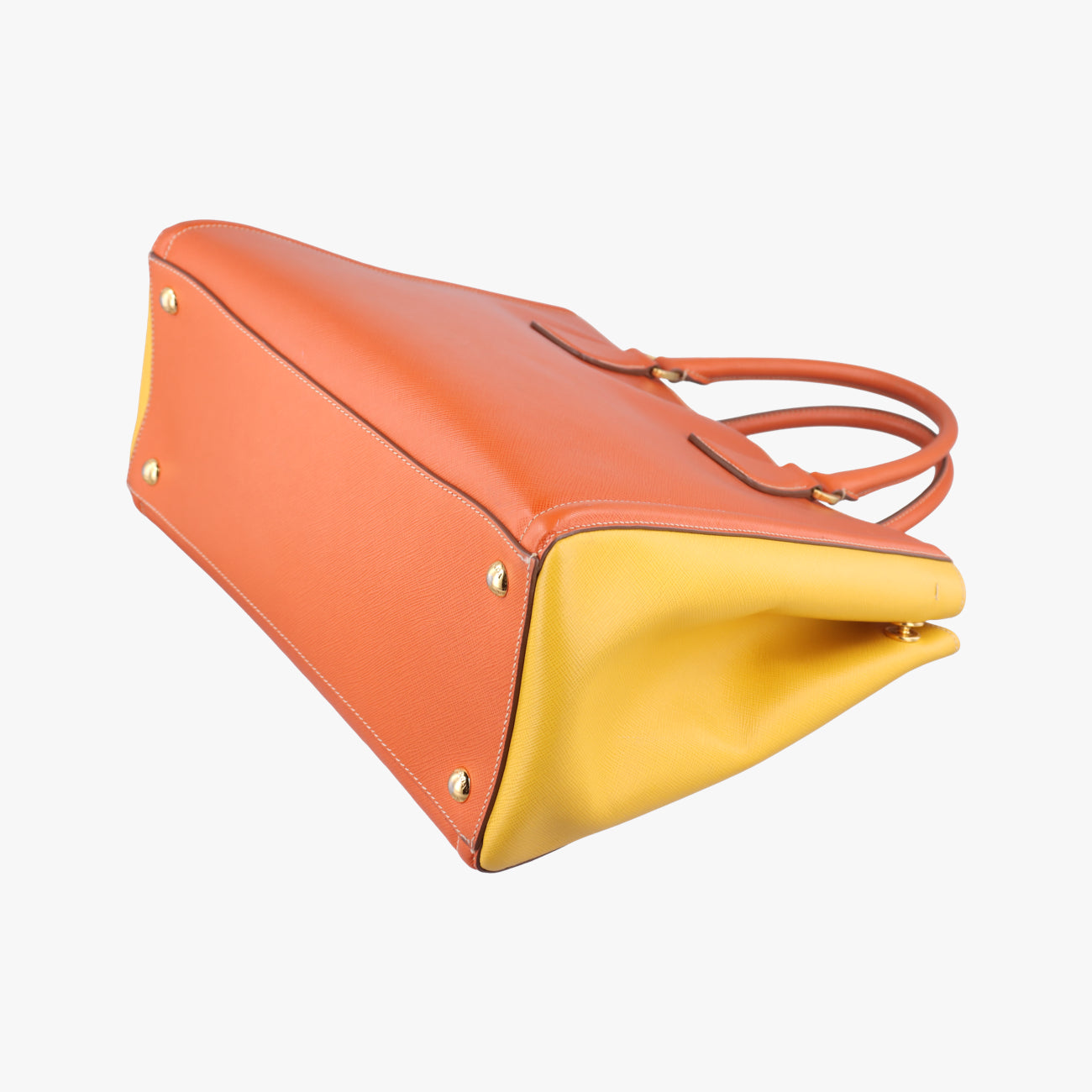 Two Tone Open ToteOrange×YellowSaffiano LeatherBN24387/A 165ツートン オープン トートオレンジ×イエローサフィアーノレザーBN24387/A 165