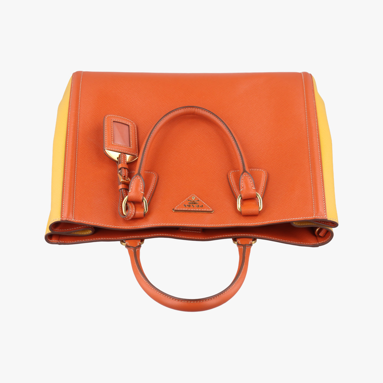 Two Tone Open ToteOrange×YellowSaffiano LeatherBN24387/A 165ツートン オープン トートオレンジ×イエローサフィアーノレザーBN24387/A 165