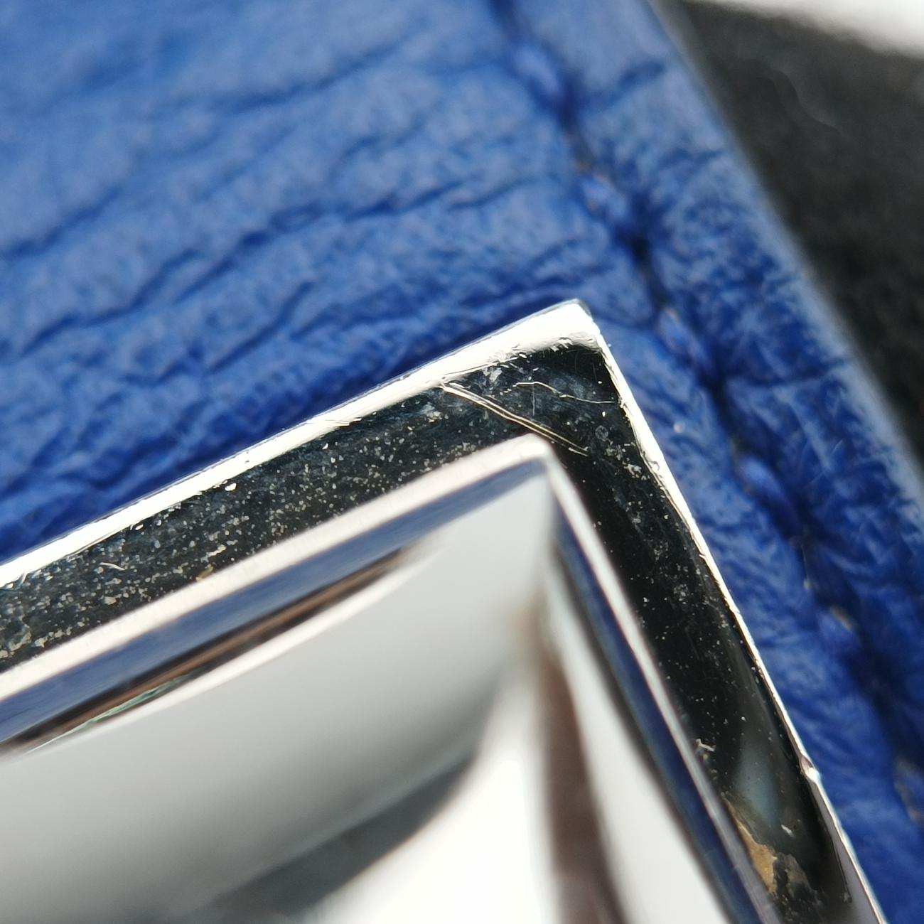 Collier de ChienBlue×silverLeather×GPS ?O Rコリエ ド シアンブルー×シルバーレザー×GPS ?O R