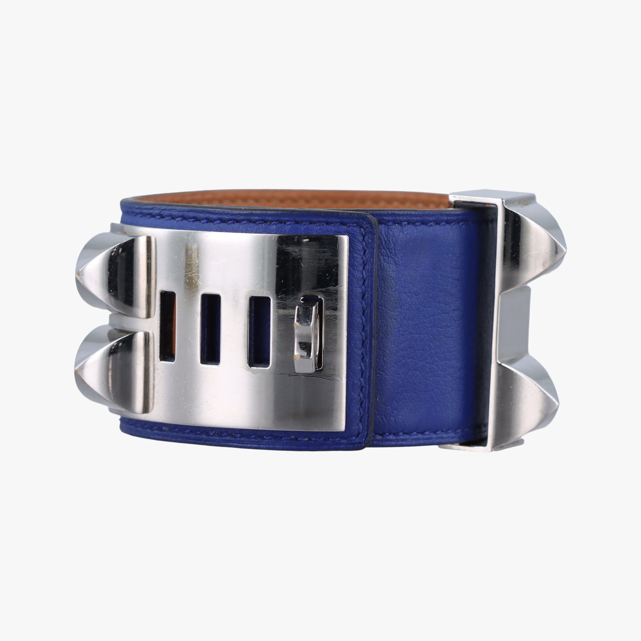 Collier de ChienBlue×silverLeather×GPS ?O Rコリエ ド シアンブルー×シルバーレザー×GPS ?O R