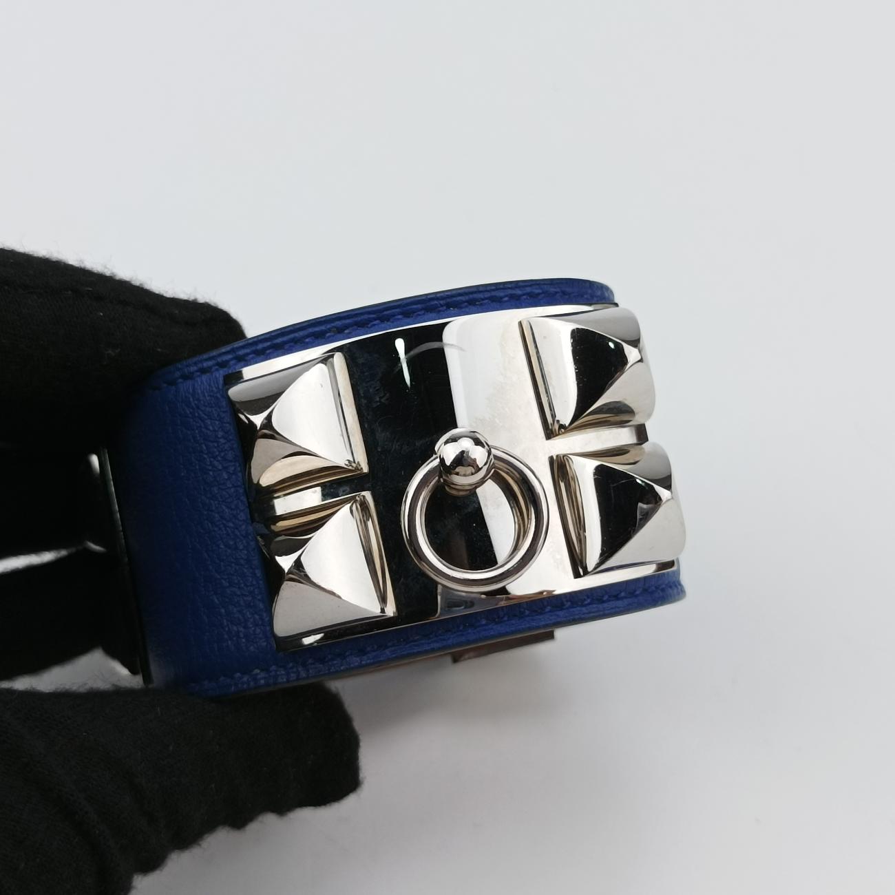 Collier de ChienBlue×silverLeather×GPS ?O Rコリエ ド シアンブルー×シルバーレザー×GPS ?O R
