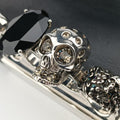 Nappa Skull Four RingBlackLeather631864 494885ナッパスカルフォーリングブラックレザー631864 494885
