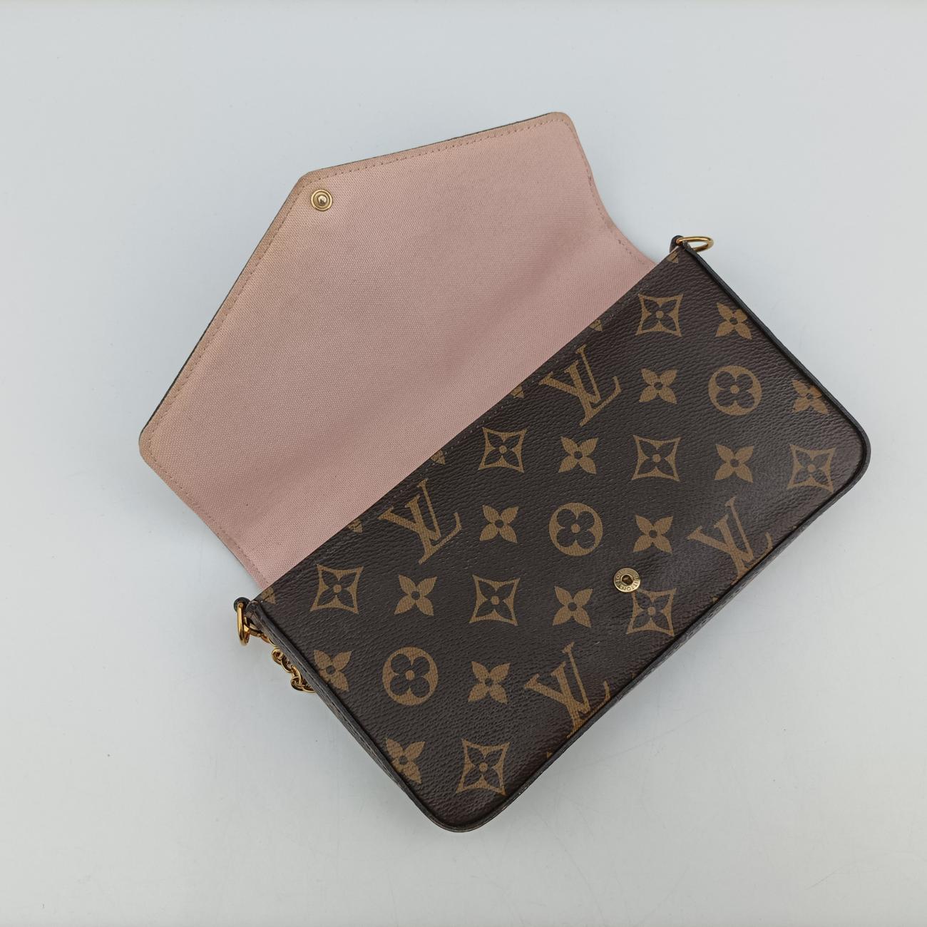 Pochette Felicie Valentine Dogbrown×pinkMonogram CanvasM67248TJ0168ポシェット・フェリシー2018SSモノグラム/ブラウン系×ピンクモノグラムキャンバスM67248TJ0168