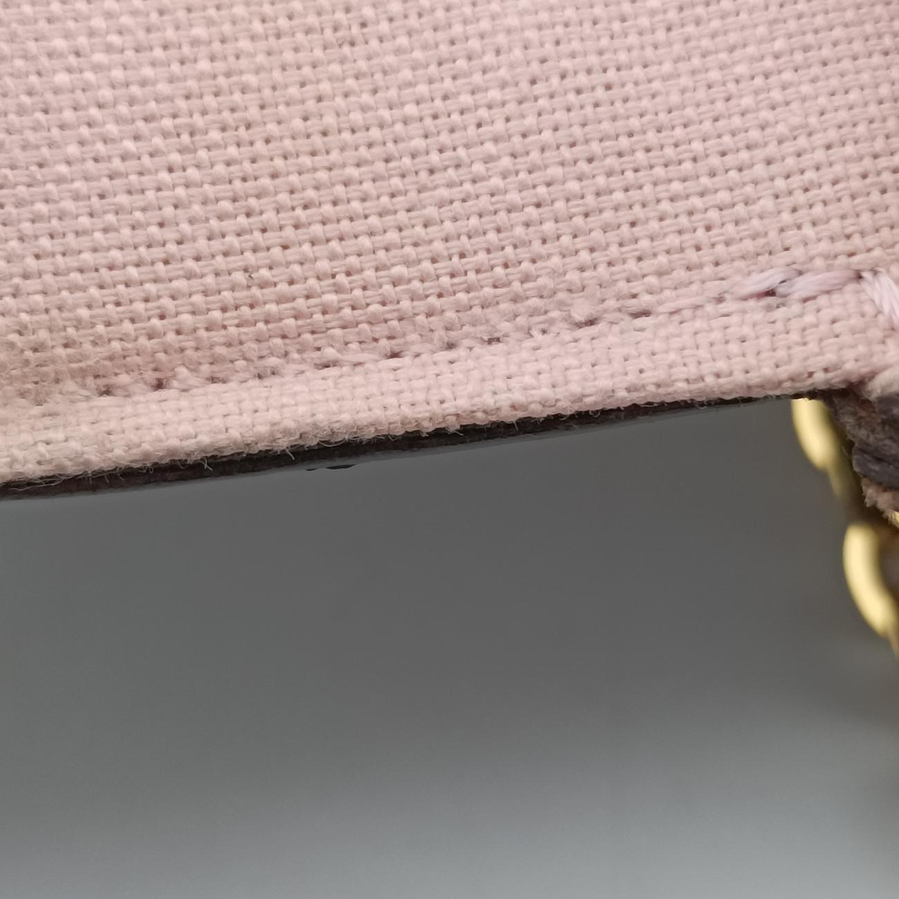 Pochette Felicie Valentine Dogbrown×pinkMonogram CanvasM67248TJ0168ポシェット・フェリシー2018SSモノグラム/ブラウン系×ピンクモノグラムキャンバスM67248TJ0168