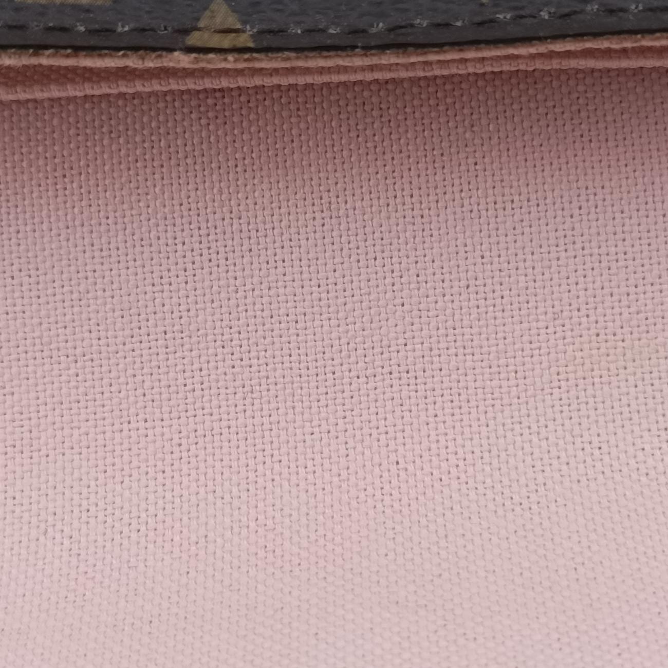 Pochette Felicie Valentine Dogbrown×pinkMonogram CanvasM67248TJ0168ポシェット・フェリシー2018SSモノグラム/ブラウン系×ピンクモノグラムキャンバスM67248TJ0168