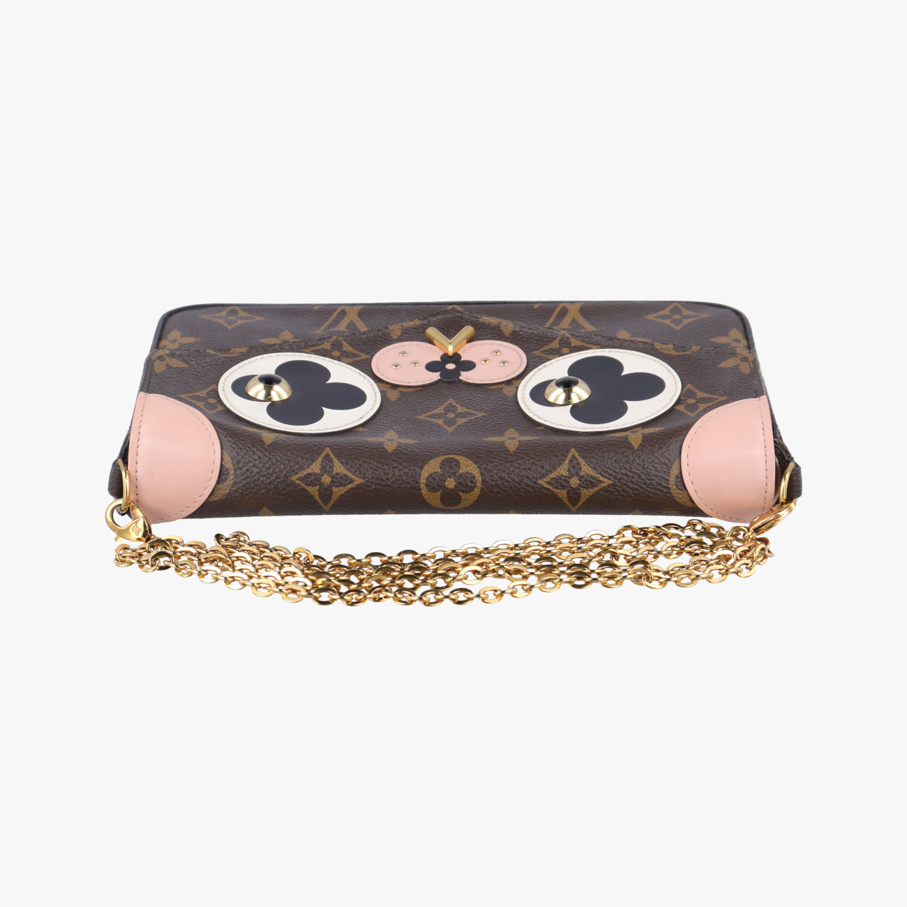 Pochette Felicie Valentine Dogbrown×pinkMonogram CanvasM67248TJ0168ポシェット・フェリシー2018SSモノグラム/ブラウン系×ピンクモノグラムキャンバスM67248TJ0168
