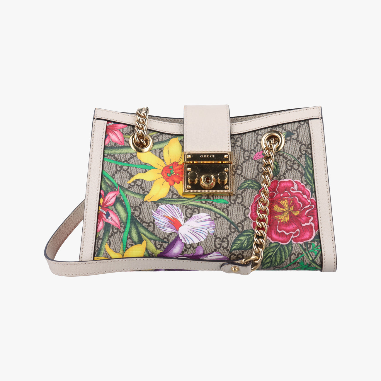 Padlockbeige×MulticolourPVC coated canvas498156G031700718パドロックベージュ×マルチカラーPVCコーティングキャンバス498156G031700718