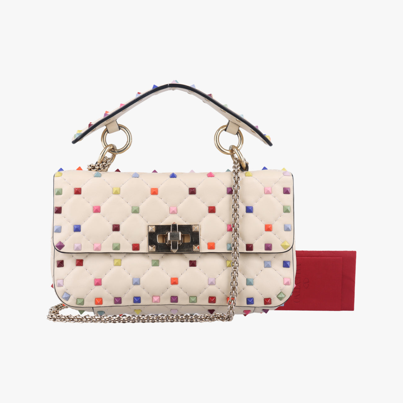 Rockstud　Beige x MulticolorLeatherBL-P123JMD0ロックスタッズベージュ x マルチカラーレザーBL-P123JMD0