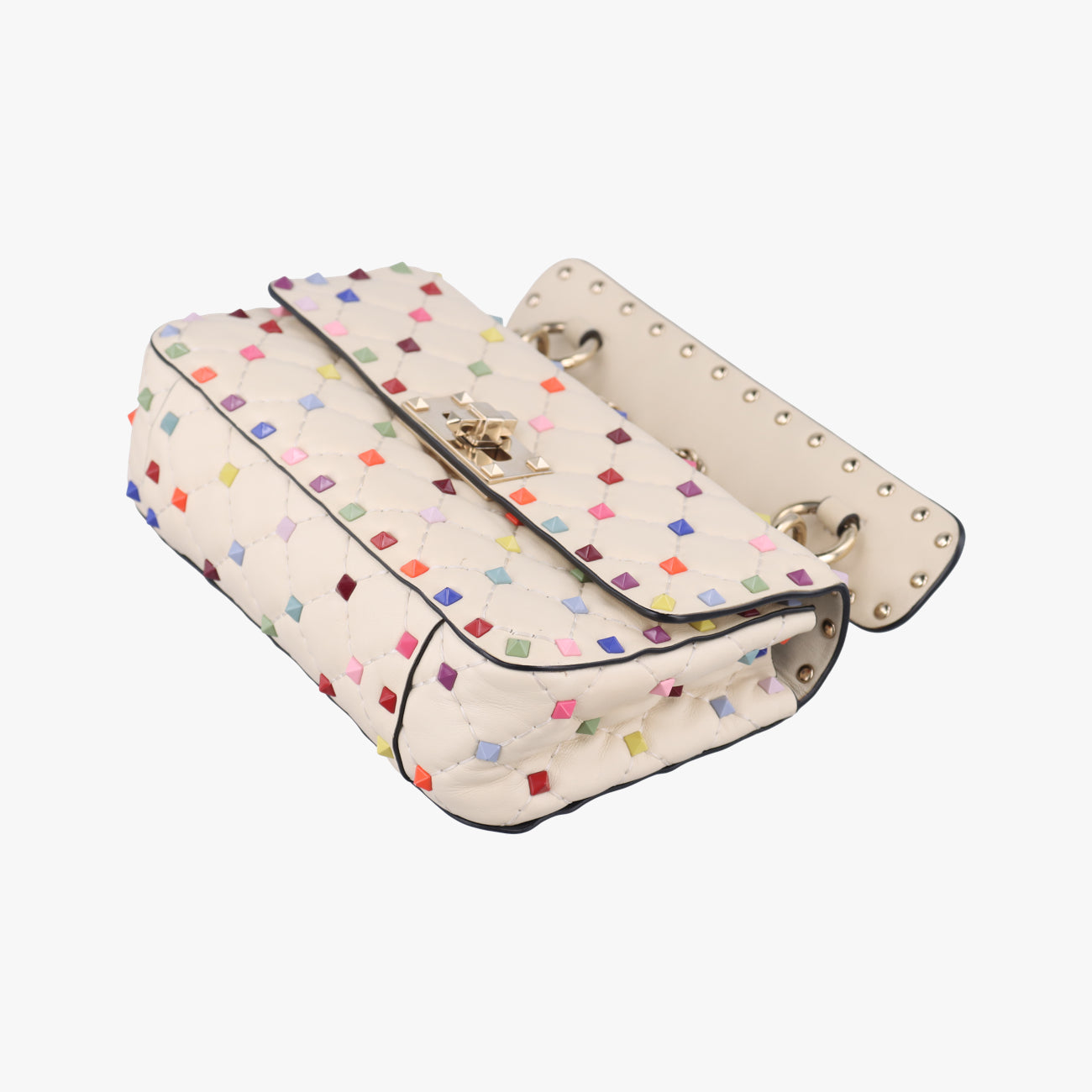 Rockstud　Beige x MulticolorLeatherBL-P123JMD0ロックスタッズベージュ x マルチカラーレザーBL-P123JMD0