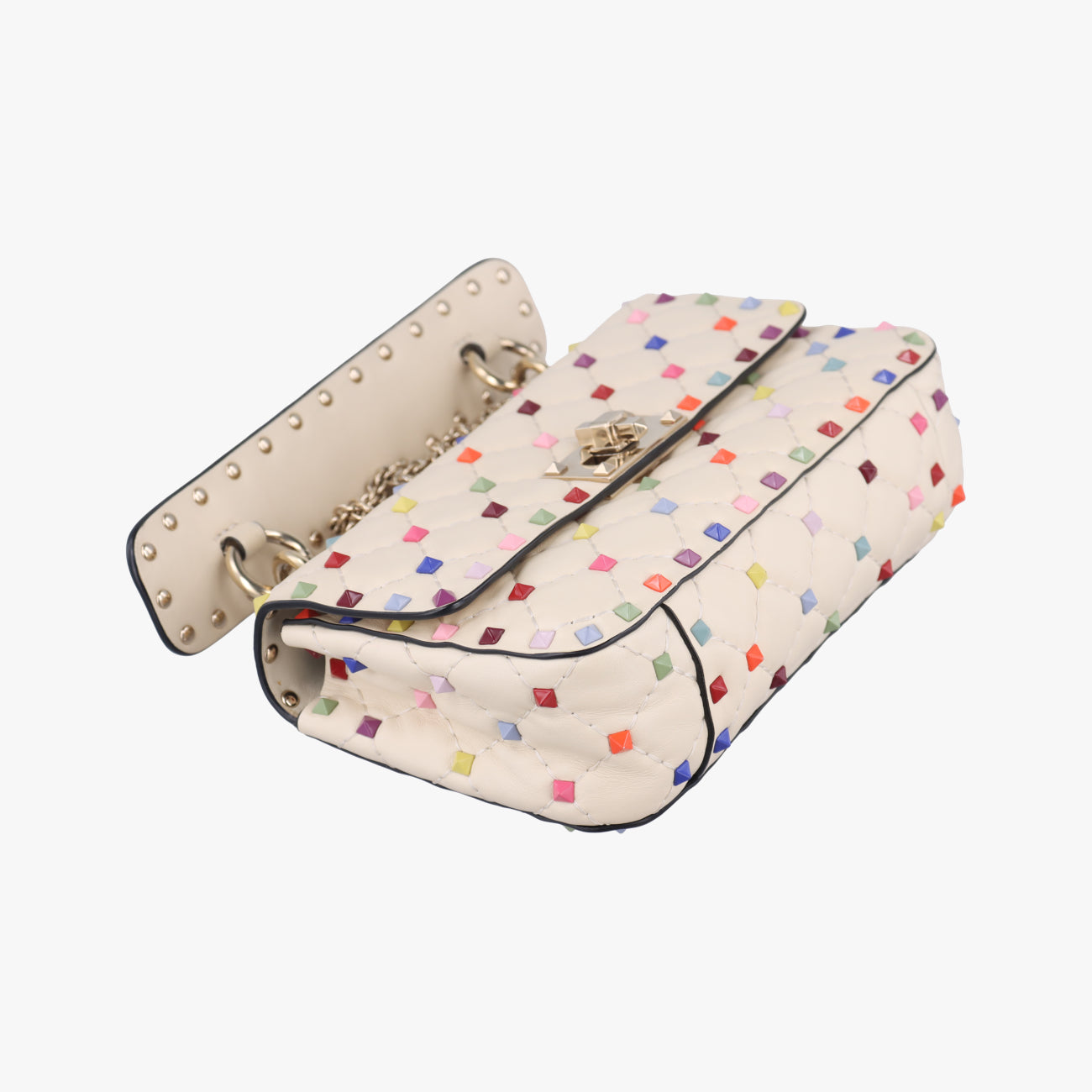 Rockstud　Beige x MulticolorLeatherBL-P123JMD0ロックスタッズベージュ x マルチカラーレザーBL-P123JMD0