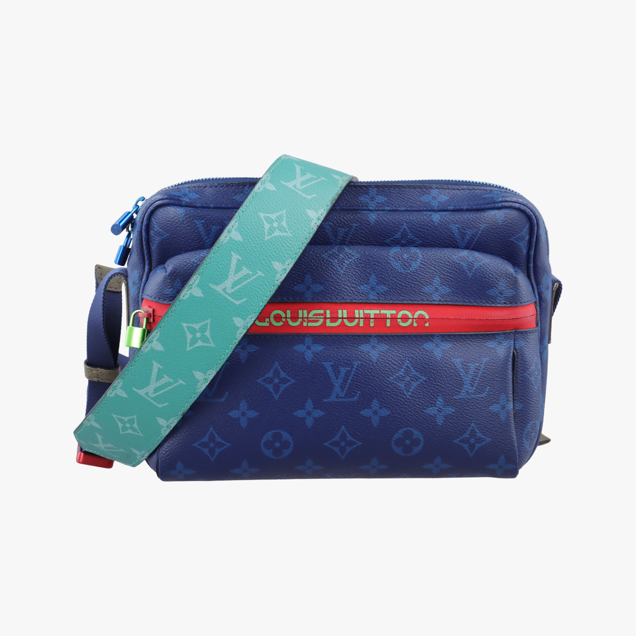 Monogram Pacific Messenger PMBlue x Green x RedMonogram canvas x leatherM43829CA5107モノグラムパシフィックメッセンジャーPMブルー×グリーン×レッドモノグラムキャンバス×レザーM43829CA5107