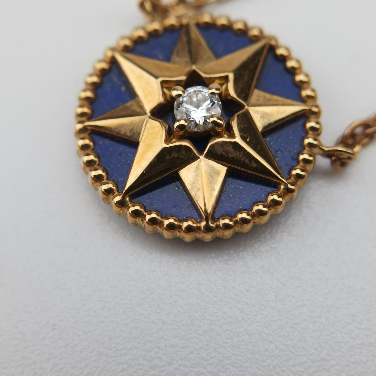 Rose des Vents medallion　Golden×BlueAU750288241ローズデヴァン メダリオンゴールド×ブルーAU750288241