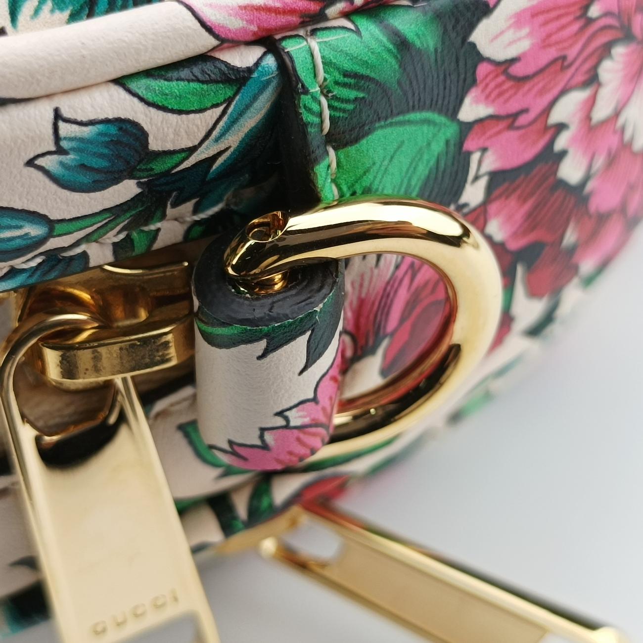 GG Marmont Flower Print HeartMulticolourLeather740355C040806063GGマーモント フラワー プリント ハートマルチカラーレザー740355C040806063