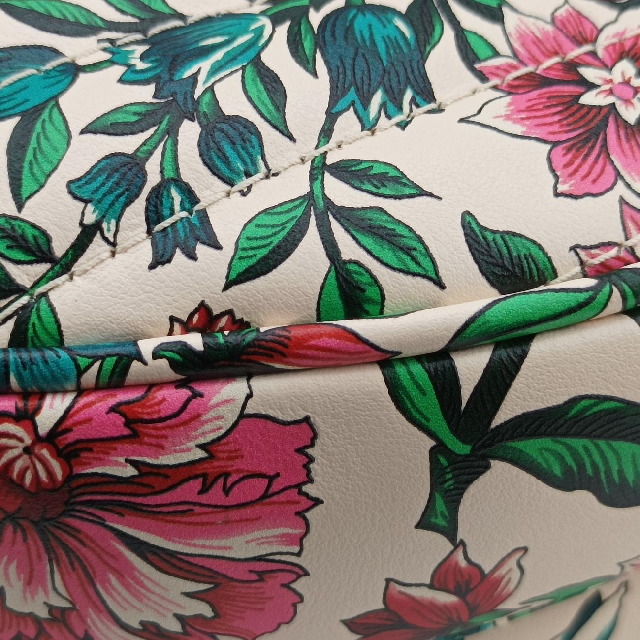 GG Marmont Flower Print HeartMulticolourLeather740355C040806063GGマーモント フラワー プリント ハートマルチカラーレザー740355C040806063