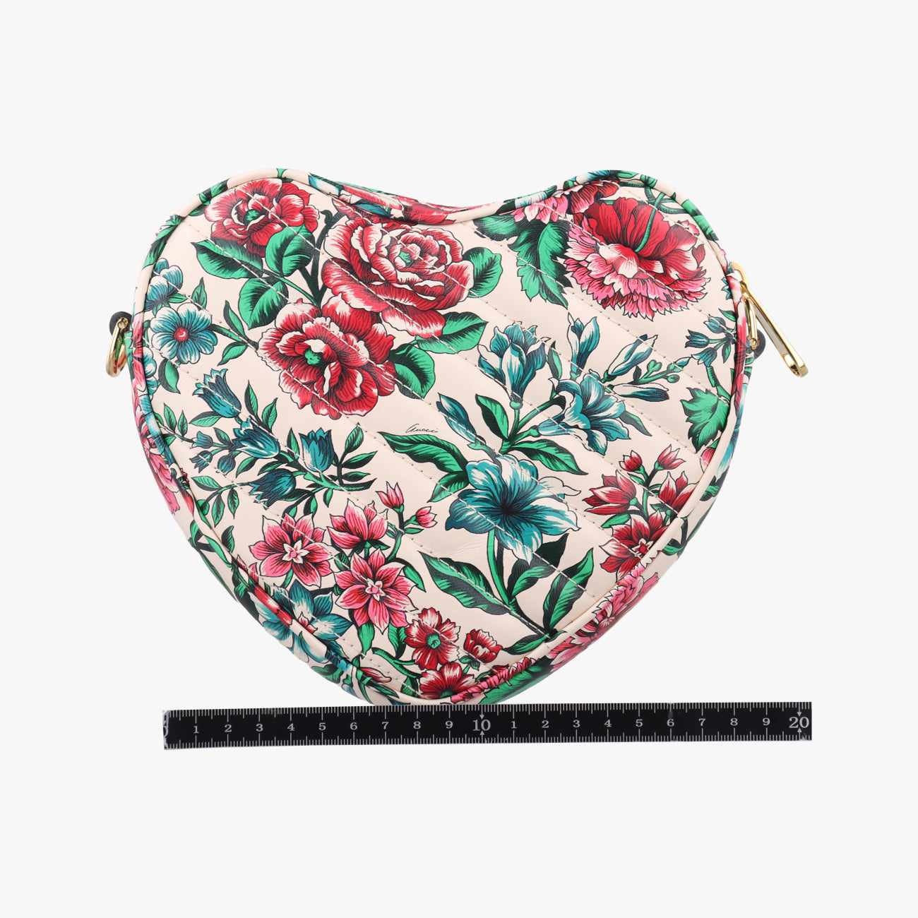 GG Marmont Flower Print HeartMulticolourLeather740355C040806063GGマーモント フラワー プリント ハートマルチカラーレザー740355C040806063