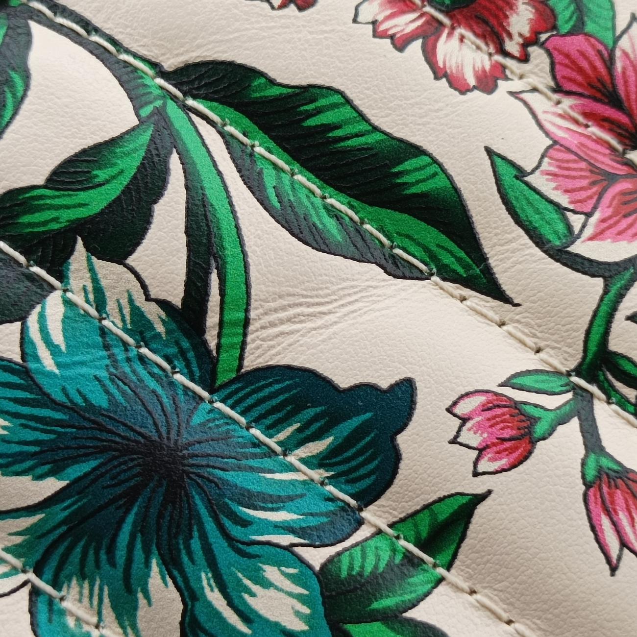GG Marmont Flower Print HeartMulticolourLeather740355C040806063GGマーモント フラワー プリント ハートマルチカラーレザー740355C040806063