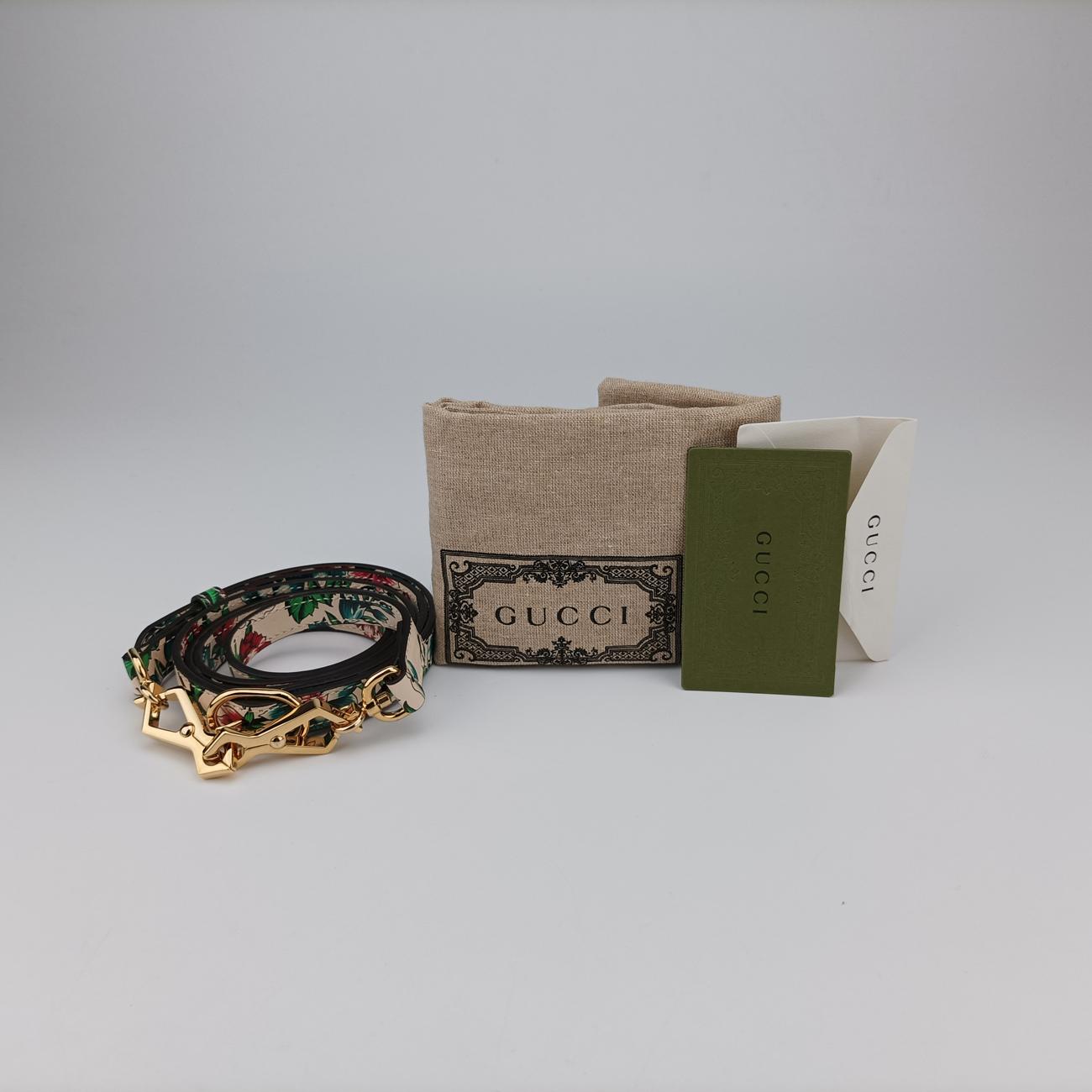 GG Marmont Flower Print HeartMulticolourLeather740355C040806063GGマーモント フラワー プリント ハートマルチカラーレザー740355C040806063