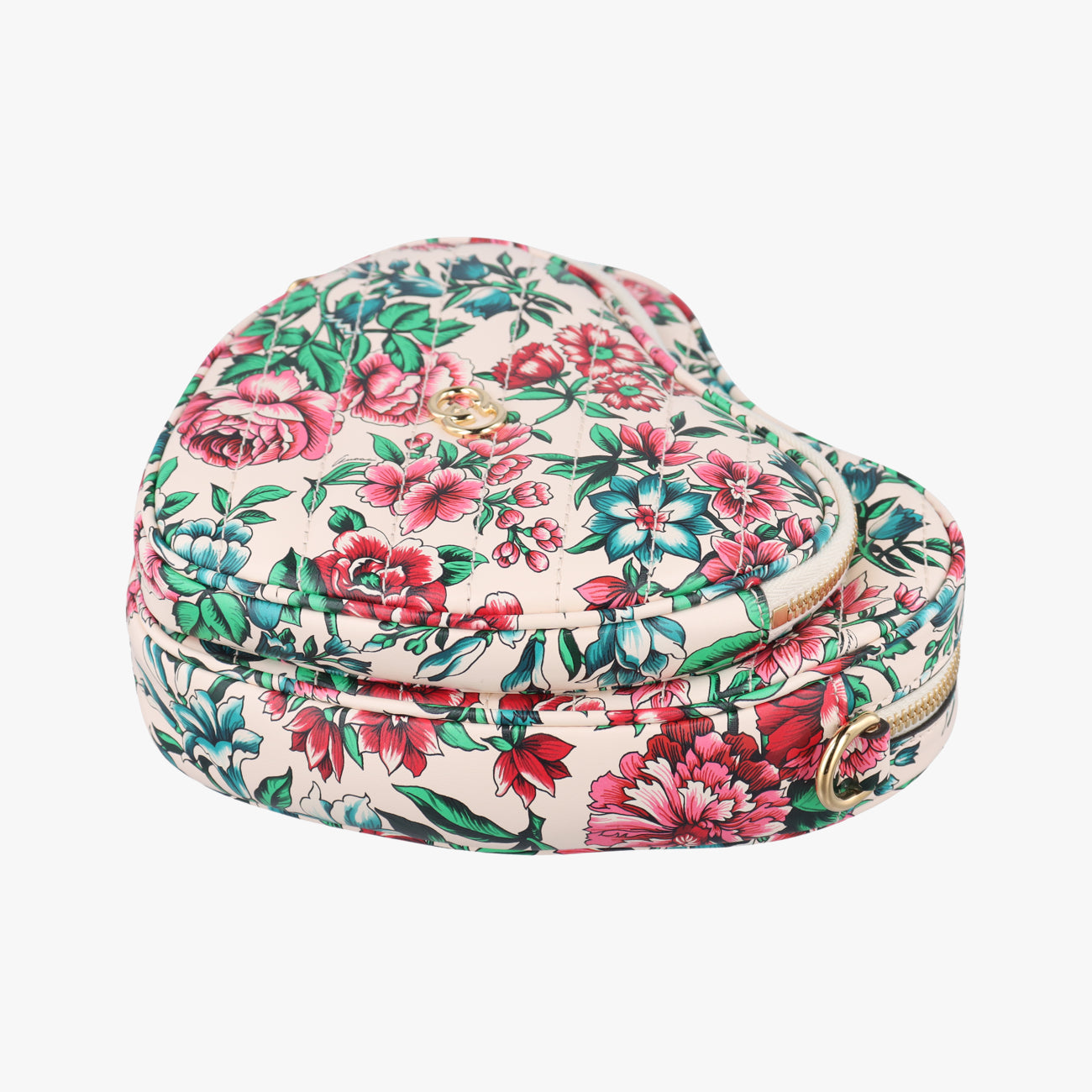 GG Marmont Flower Print HeartMulticolourLeather740355C040806063GGマーモント フラワー プリント ハートマルチカラーレザー740355C040806063