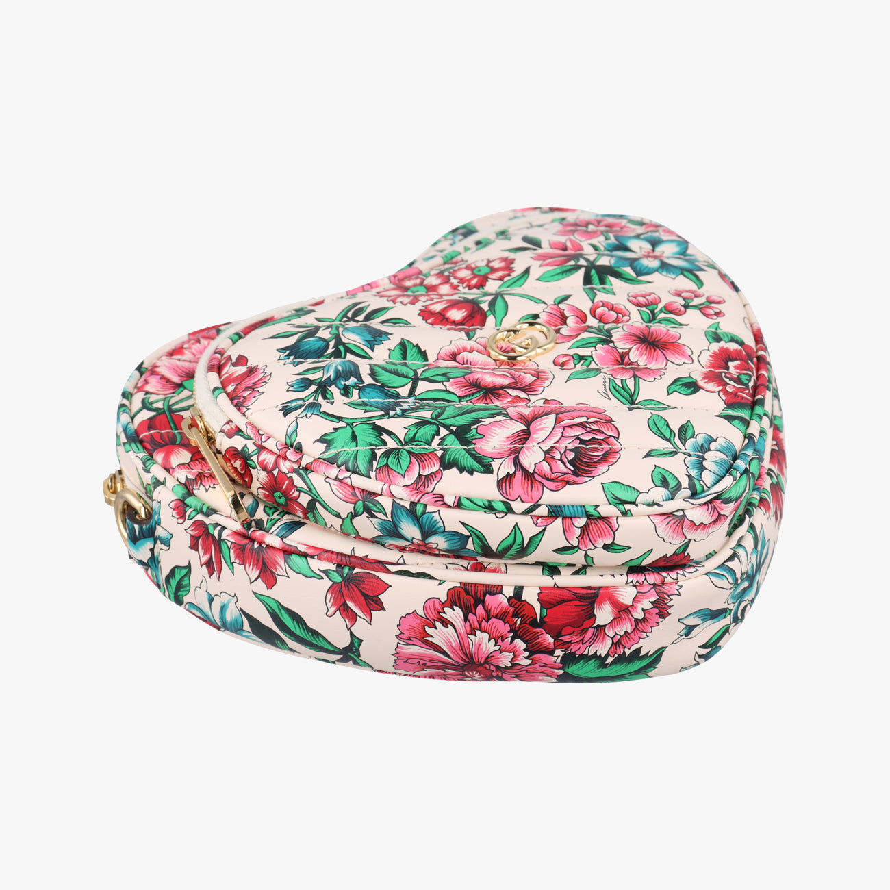 GG Marmont Flower Print HeartMulticolourLeather740355C040806063GGマーモント フラワー プリント ハートマルチカラーレザー740355C040806063