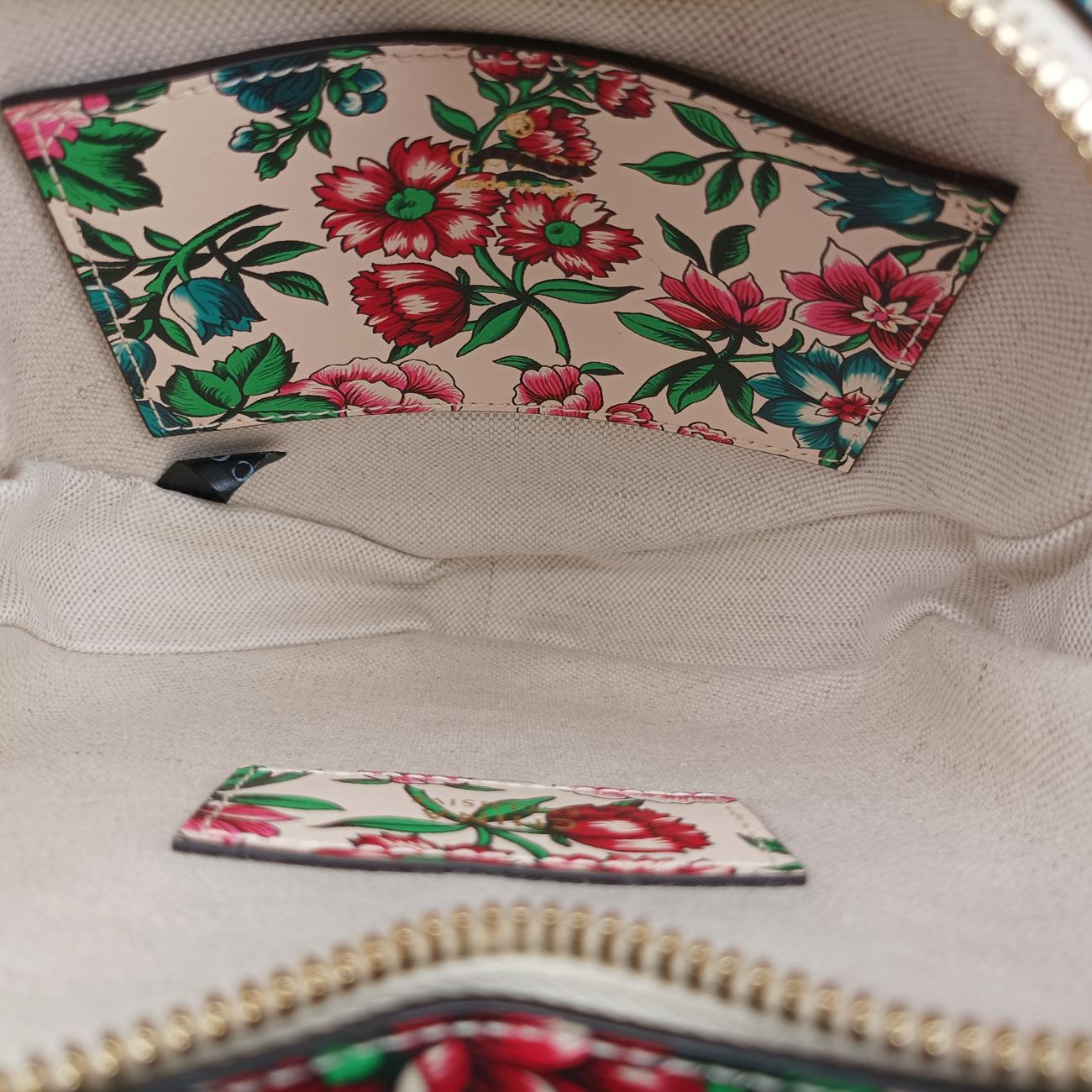 GG Marmont Flower Print HeartMulticolourLeather740355C040806063GGマーモント フラワー プリント ハートマルチカラーレザー740355C040806063