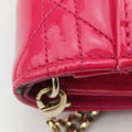 Cannage New LockRosePatent18-MA-1115カナージュ　ミスディオールローズ レッドパテント18-MA-1115