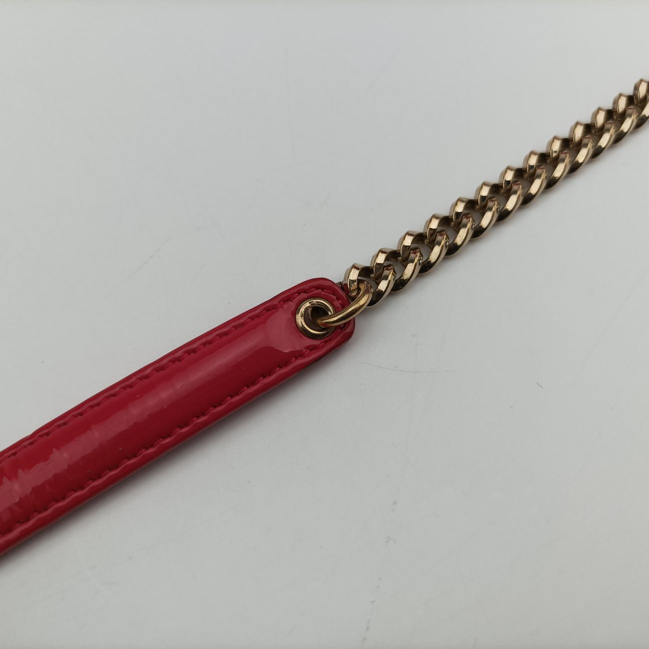 Cannage New LockRosePatent18-MA-1115カナージュ　ミスディオールローズ レッドパテント18-MA-1115