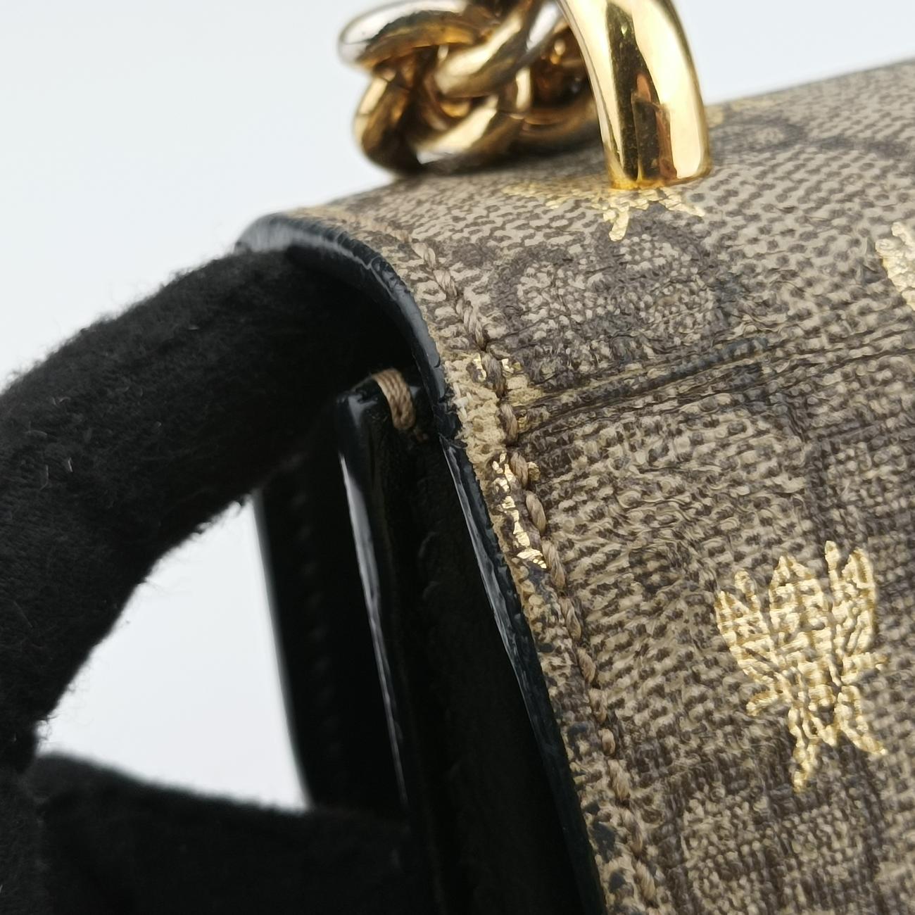 Padlockbeige×blackPVC coated canvas409487B023797503パドロックベージュ×ブラックPVCコーティングキャンバス409487B023797503