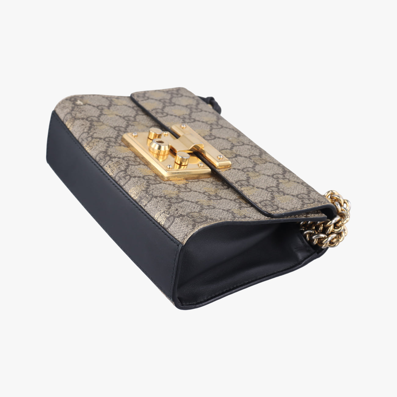 Padlockbeige×blackPVC coated canvas409487B023797503パドロックベージュ×ブラックPVCコーティングキャンバス409487B023797503