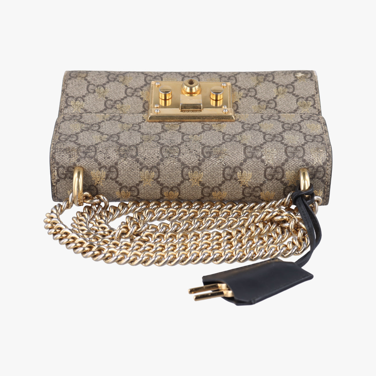 Padlockbeige×blackPVC coated canvas409487B023797503パドロックベージュ×ブラックPVCコーティングキャンバス409487B023797503