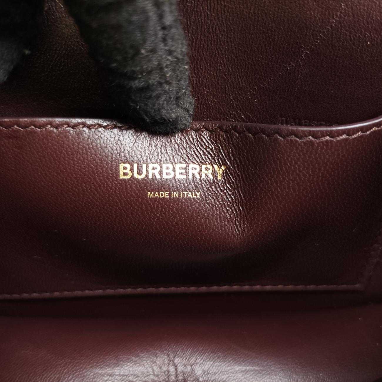 Mini Quilted Monogram TBBrownLeatherITALBSRL239CALミニキルティングモノグラムTBブラウンレザーITALBSRL239CAL