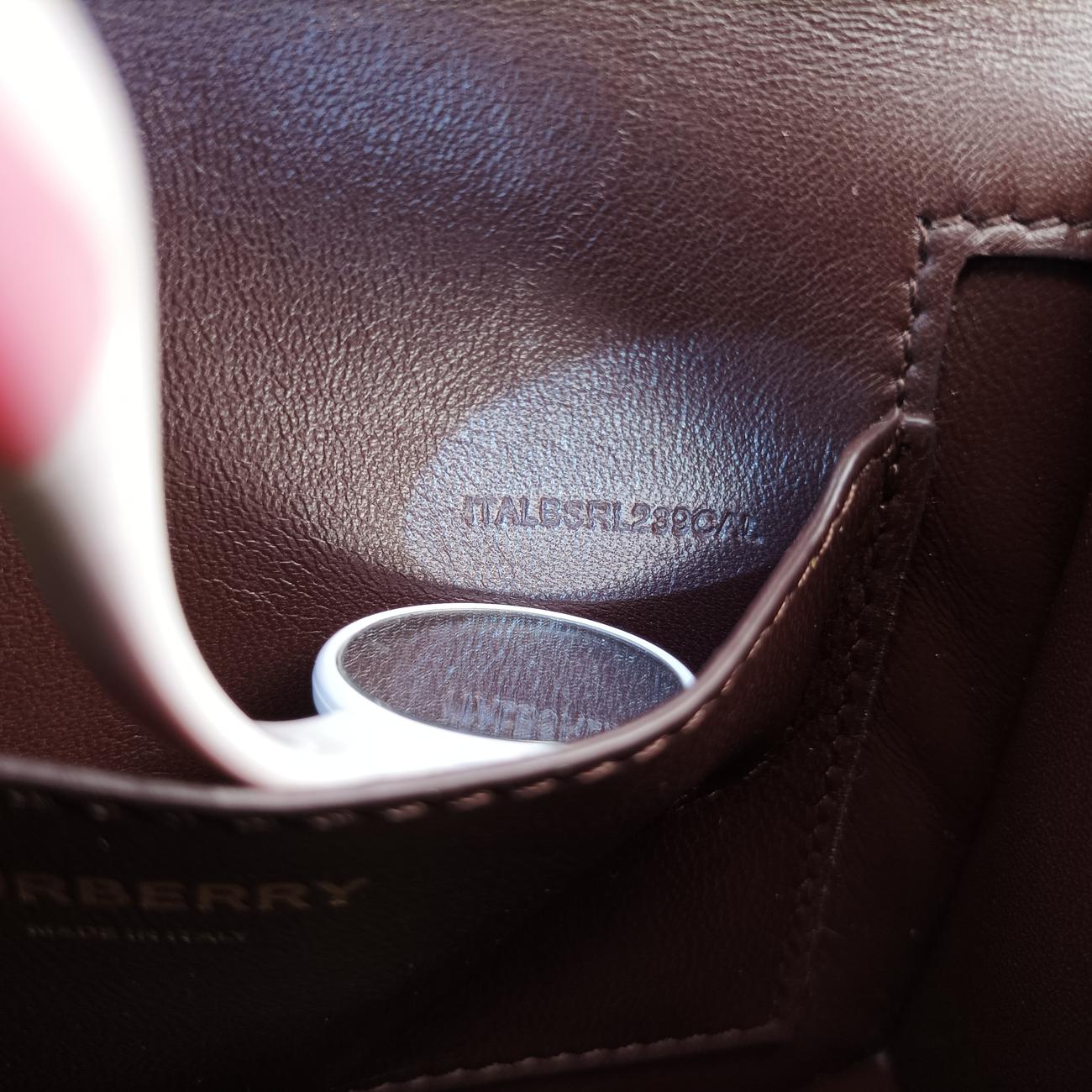 Mini Quilted Monogram TBBrownLeatherITALBSRL239CALミニキルティングモノグラムTBブラウンレザーITALBSRL239CAL