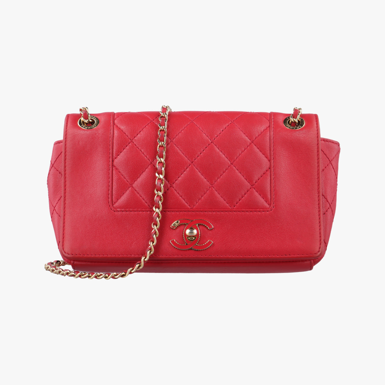 Mademoiselle turn lockRedlambskinA9308323094026マドモアゼル ターンロックレッドラムスキンA9308323094026