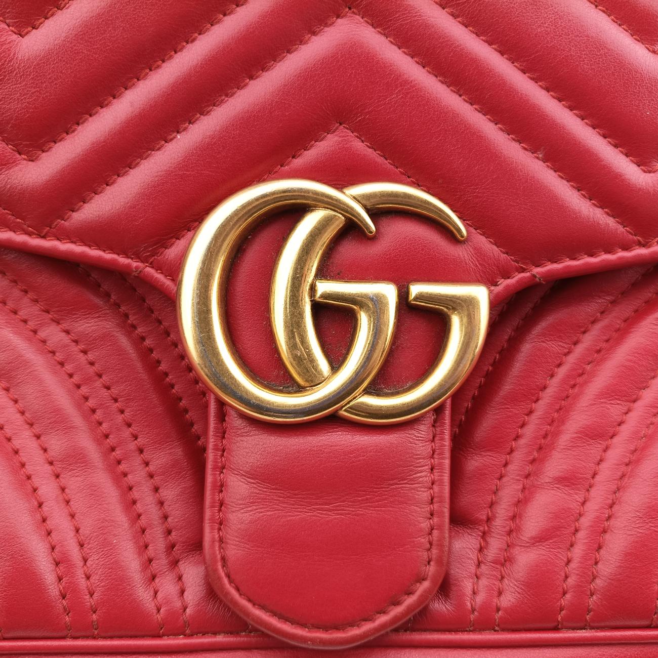 GG MarmontRedLeather443497H027650138GGマーモントレッドレザー443497H027650138