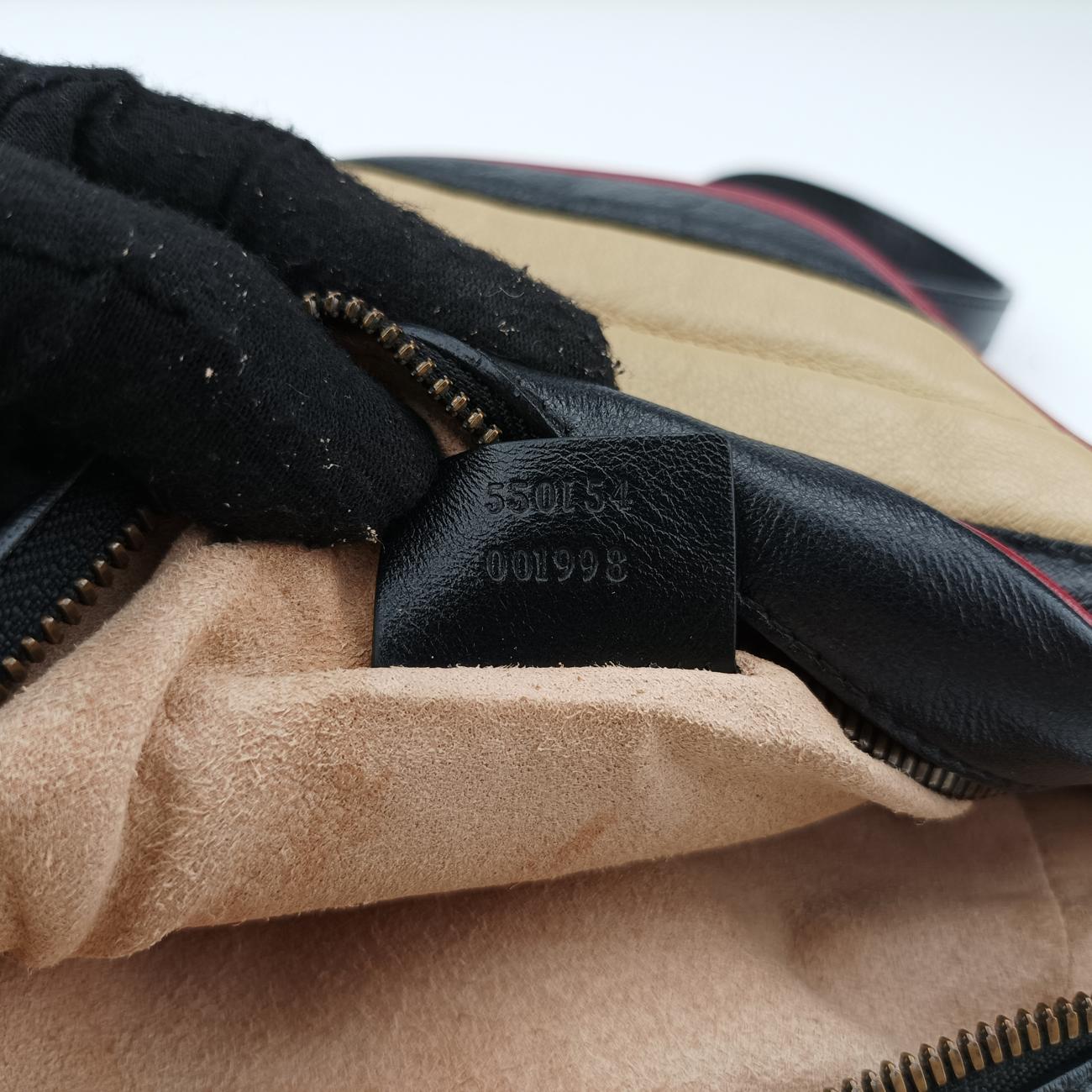 GG MarmontBlack x Beige x RedLeather550154C028971545GGマーモントブラック×ベージュ×レッドレザー550154C028971545