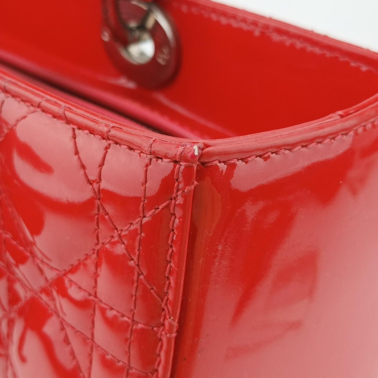 Lady DiorRedpatent16-BO-0170レディディオールレッドパテント16-BO-0170