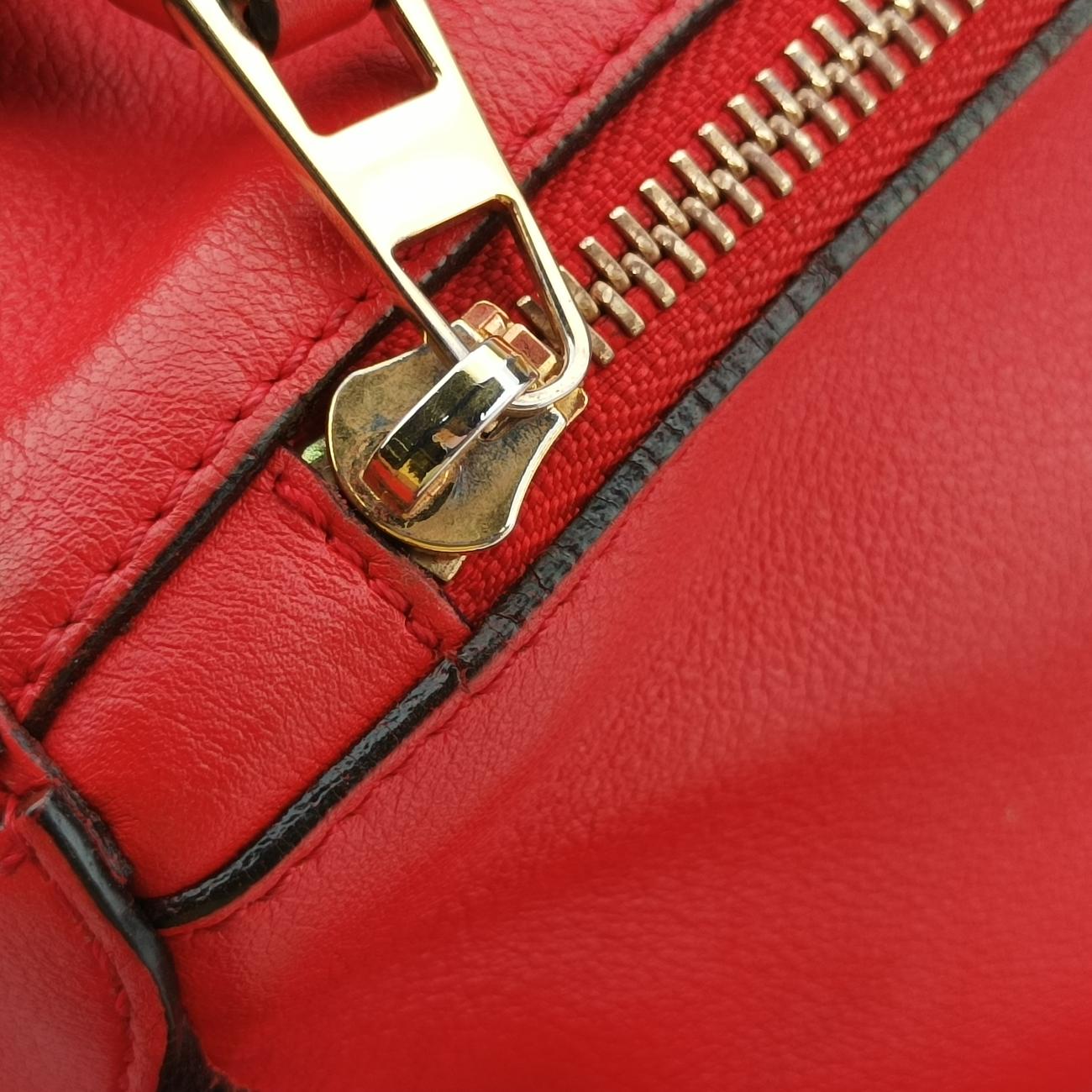 Puzzle Bag MediumRedLeather051605パズルバッグ ミディアムレッドレザー051605