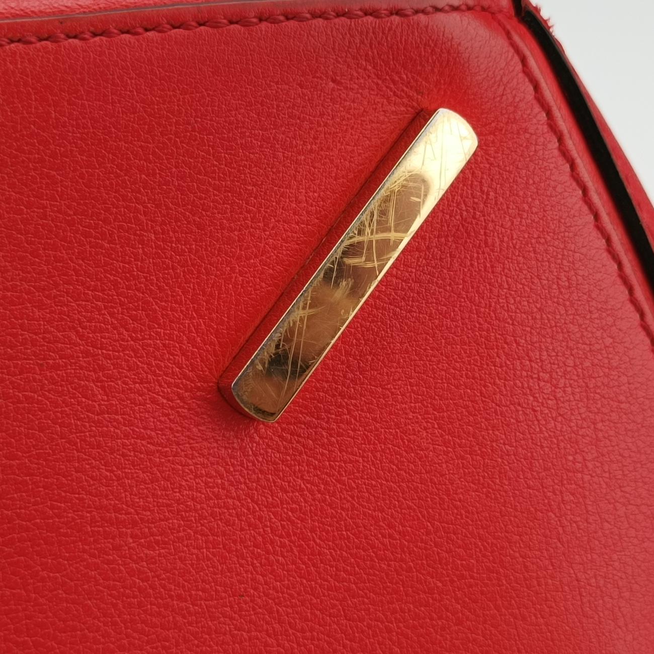 Puzzle Bag MediumRedLeather051605パズルバッグ ミディアムレッドレザー051605