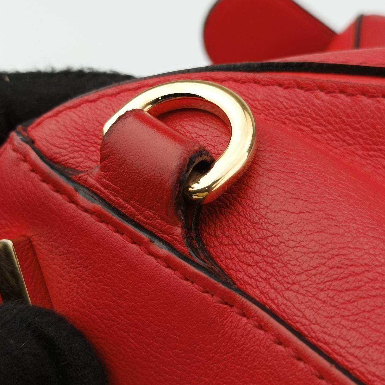 Puzzle Bag MediumRedLeather051605パズルバッグ ミディアムレッドレザー051605