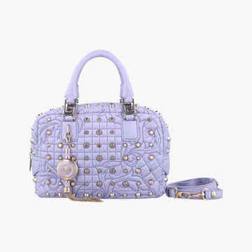 Medusa Nappa Barocco Quilted Studded VanitasPurpleLeatherメデューサナッパバロックキルティングスタッズヴァニタスパープルレザー
