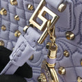 Medusa Nappa Barocco Quilted Studded VanitasPurpleLeatherメデューサナッパバロックキルティングスタッズヴァニタスパープルレザー