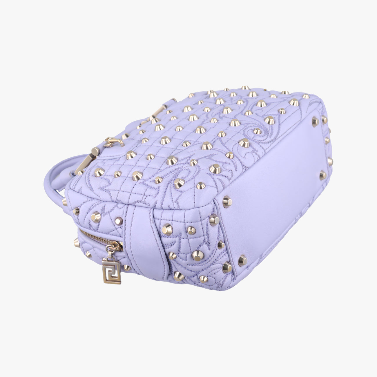 Medusa Nappa Barocco Quilted Studded VanitasPurpleLeatherメデューサナッパバロックキルティングスタッズヴァニタスパープルレザー