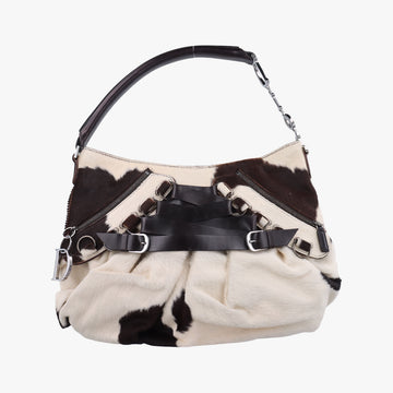 Cow Print  Corset HoboBrown×WhitePonyhair03BM-0044牛柄コルセットホーボーブラウン×ホワイトハラコ　03BM-0044